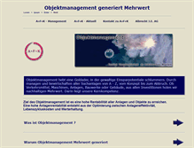Tablet Screenshot of objektmanagement.com